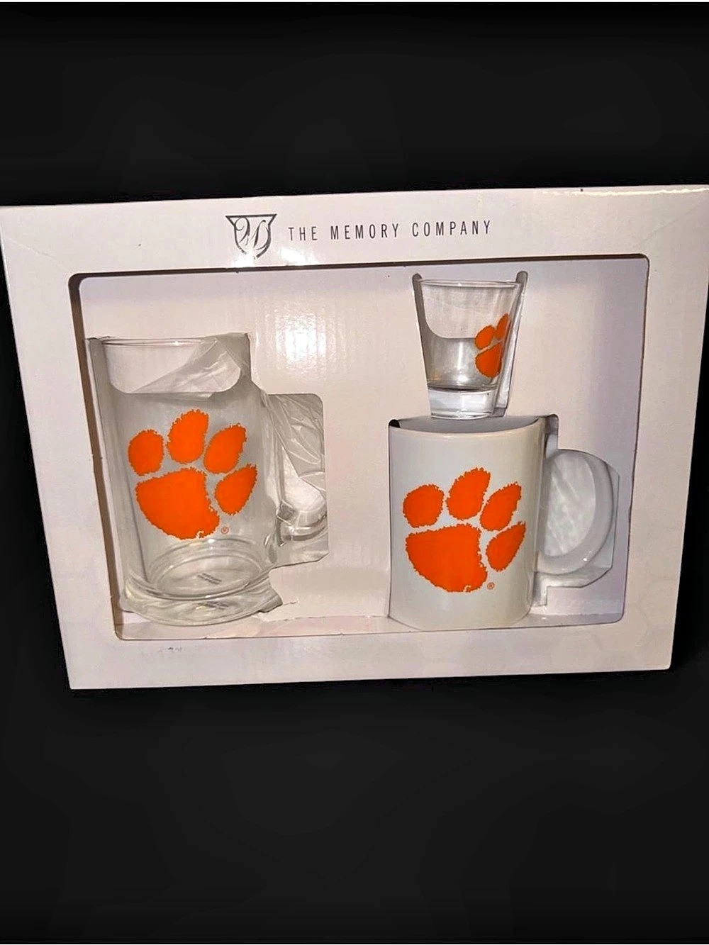 The Memory Company Clemson Tigers Drinkware Gift Set Orange & White